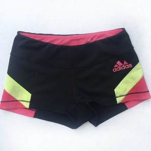 Adidas Black Yellow Pink climalite Active Shorts